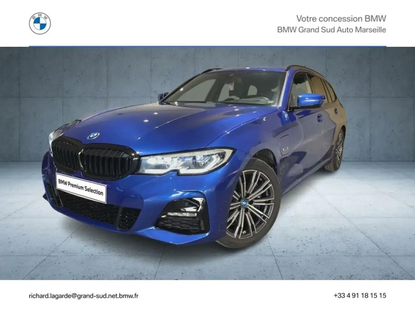 BMW 330 330eA xDrive 292ch M Sport Bleu - 1