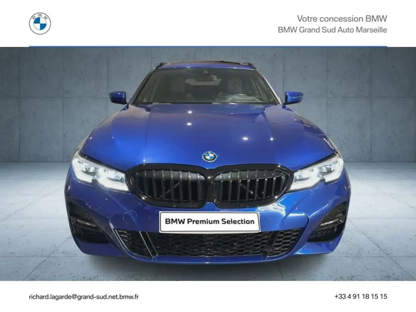 BMW 330 330eA xDrive 292ch M Sport Bleu - 2