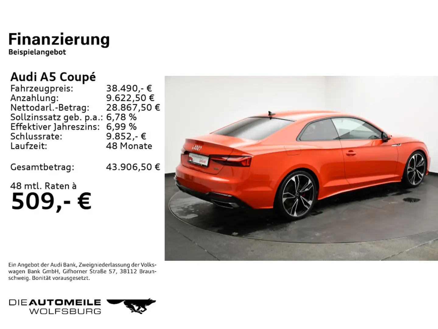 Audi A5 A5 Coupe 45 TFSI S-tronic quattro ACC/Multilenk/ Braun - 2
