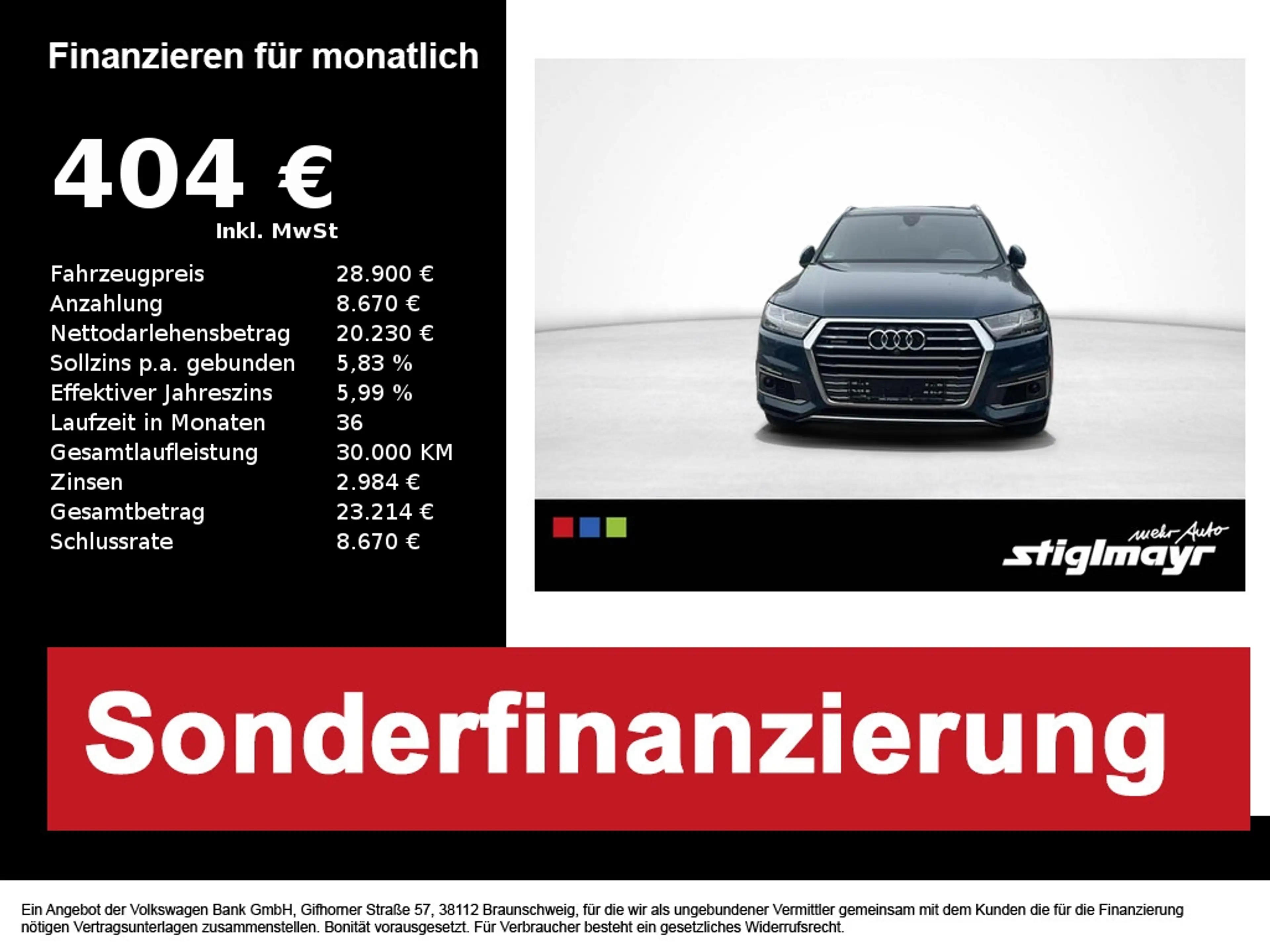 Audi Q7 e-tron 3.0 TDI quattro tiptronic VERKAUF NUR AN GE