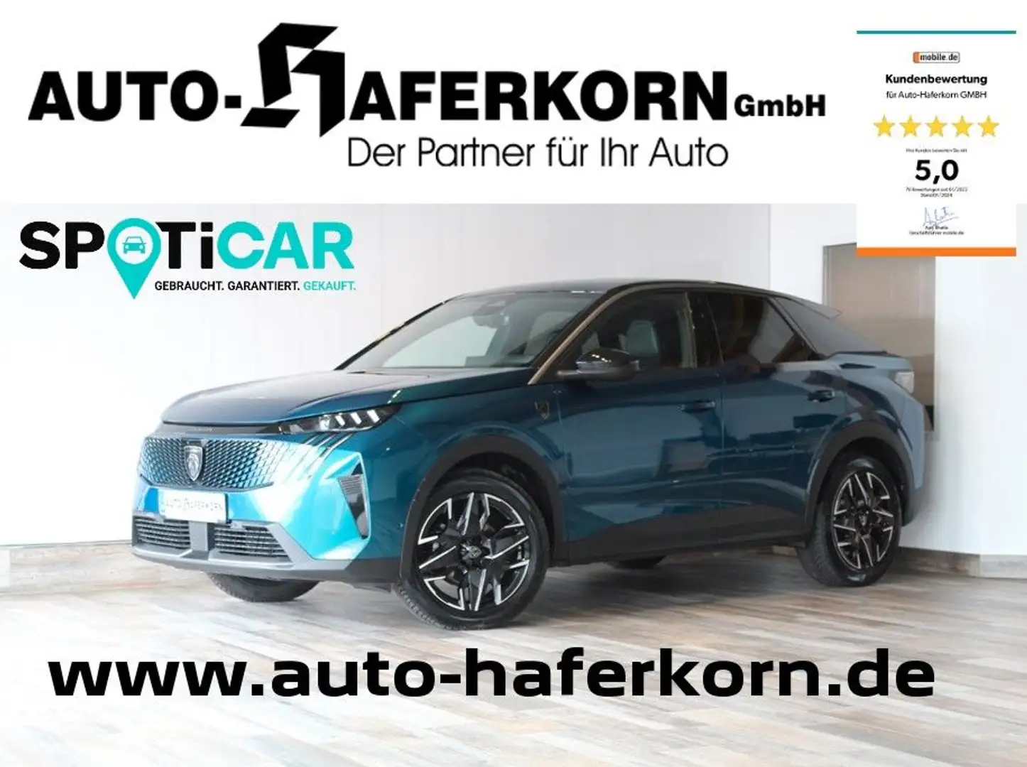 Peugeot 3008 GT Hybrid 145 E-DSC6*LEDER*DRIVE ASS. 2.0 Blau - 1