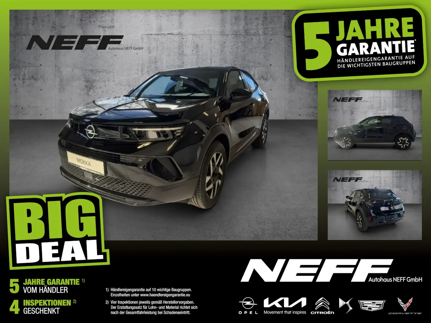 Opel Mokka 1.2 Turbo Elegance FLA LM KAM LED W-Paket Schwarz - 1