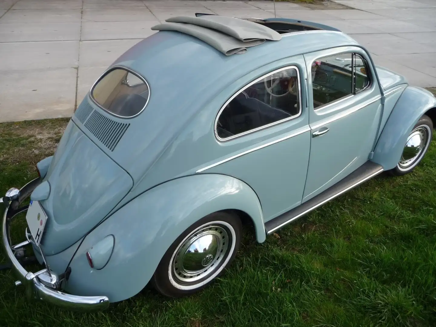Volkswagen Käfer VW Käfer Ovali 1956 mit Faltdach & Winker Blau - 1