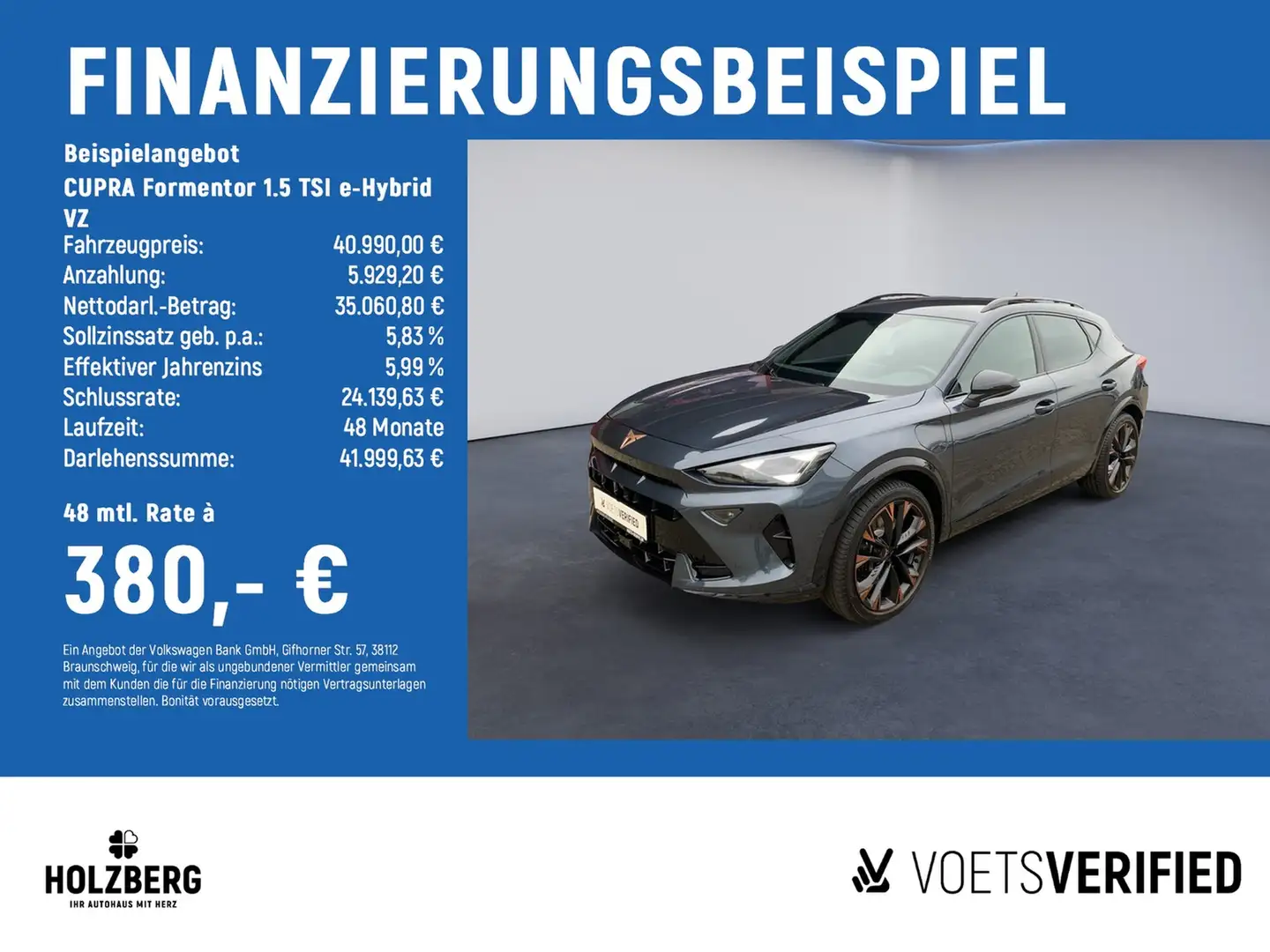 CUPRA Formentor 1.5 TSI e-Hybrid VZ SENNHEISER+ACC+AHK Grau - 2