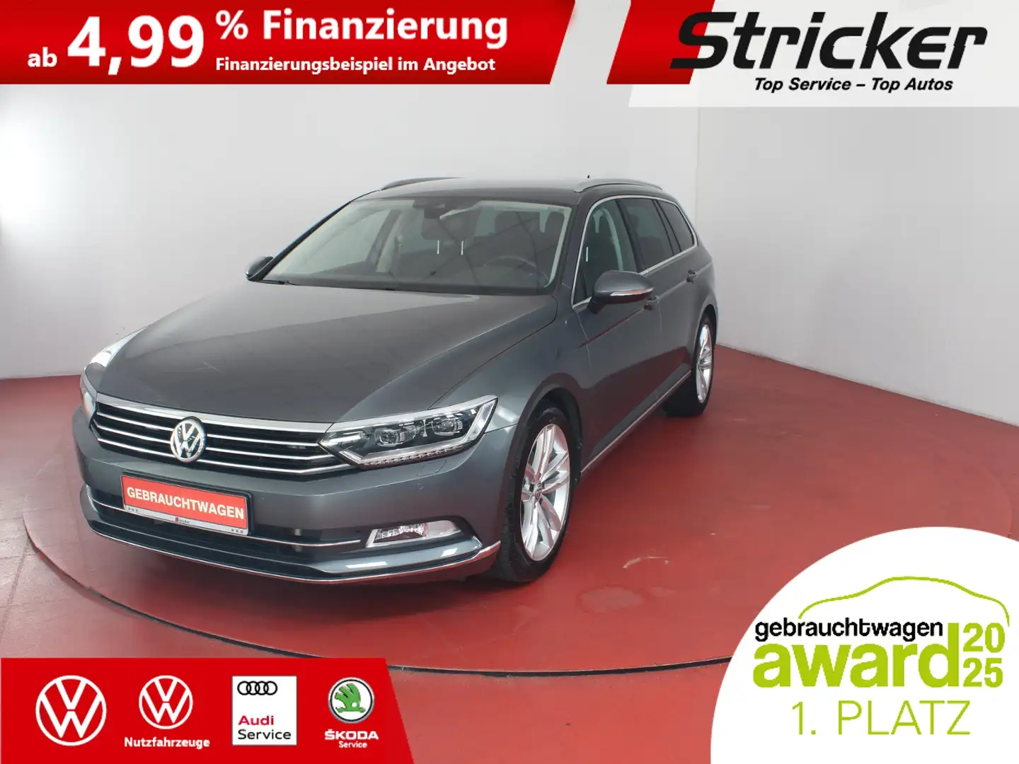Volkswagen Passat Variant 1.8TSI DSG 225,-ohne Anzahlung Navi Bluetooth Grau - 1