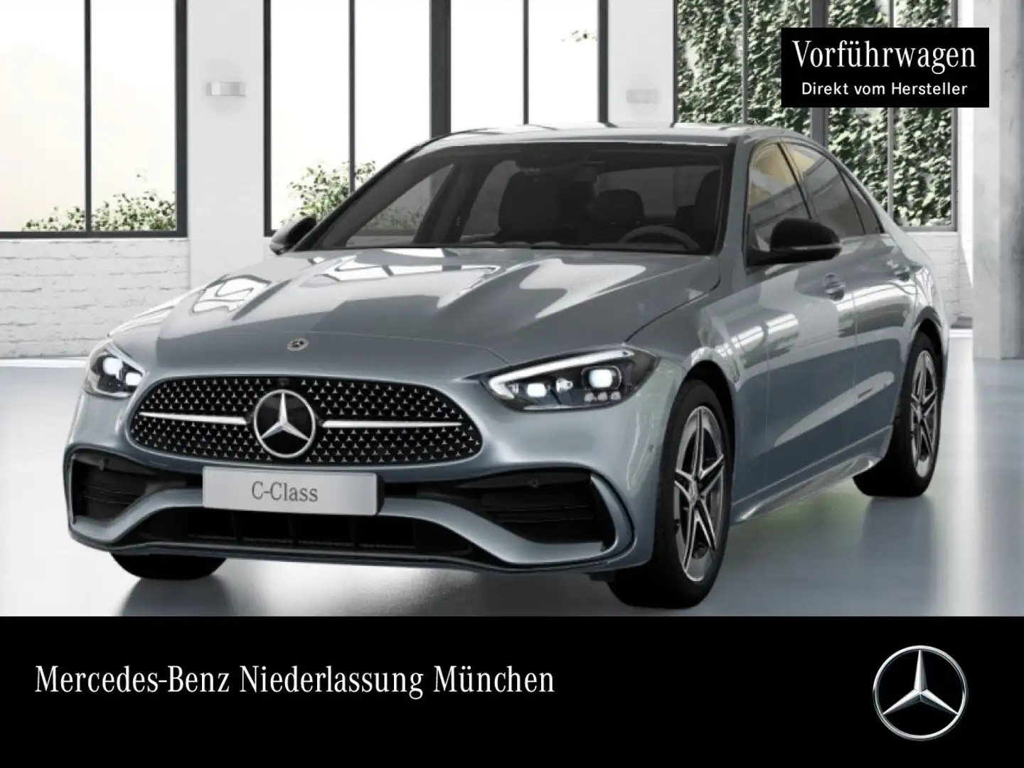 Mercedes-Benz C 220 d AMG+NIGHT+360+TOTW+KEYLESS+9G Silber - 1