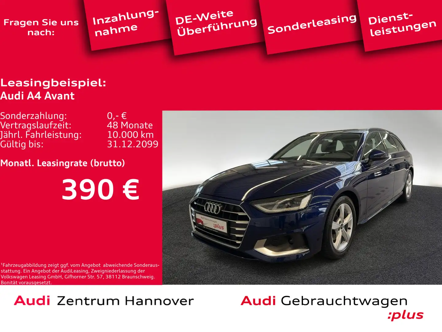 Audi A4 advanced 35 TFSI B&O LED Navi Blau - 1