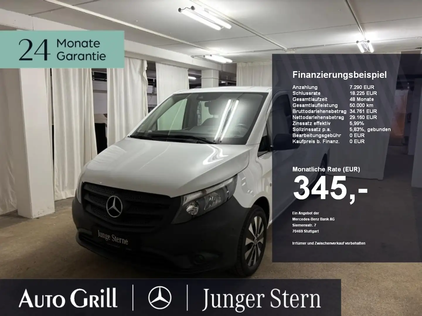 Mercedes-Benz Vito 114 Mixto 5 Sitze Klima RFK Trennwand Navi Weiß - 1