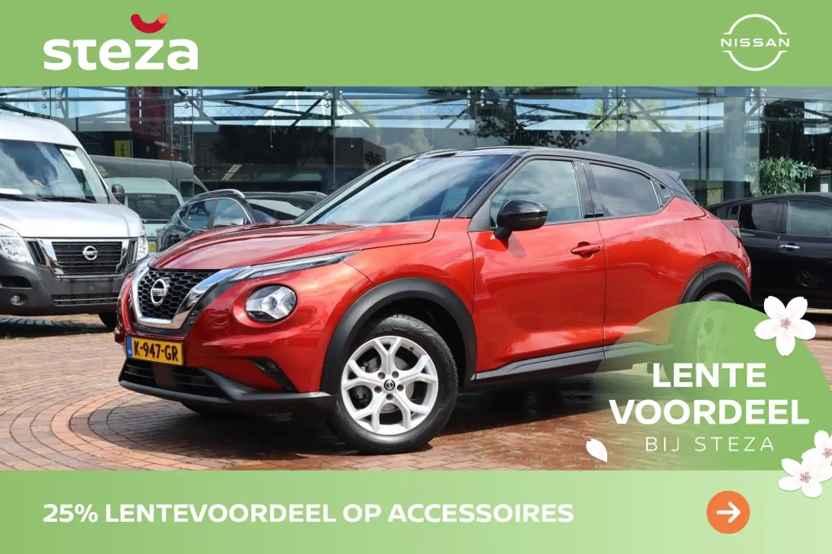 Nissan Juke 1.0 DIG-T N-Connecta | Navigatie | Parkeercamera | Rood - 1