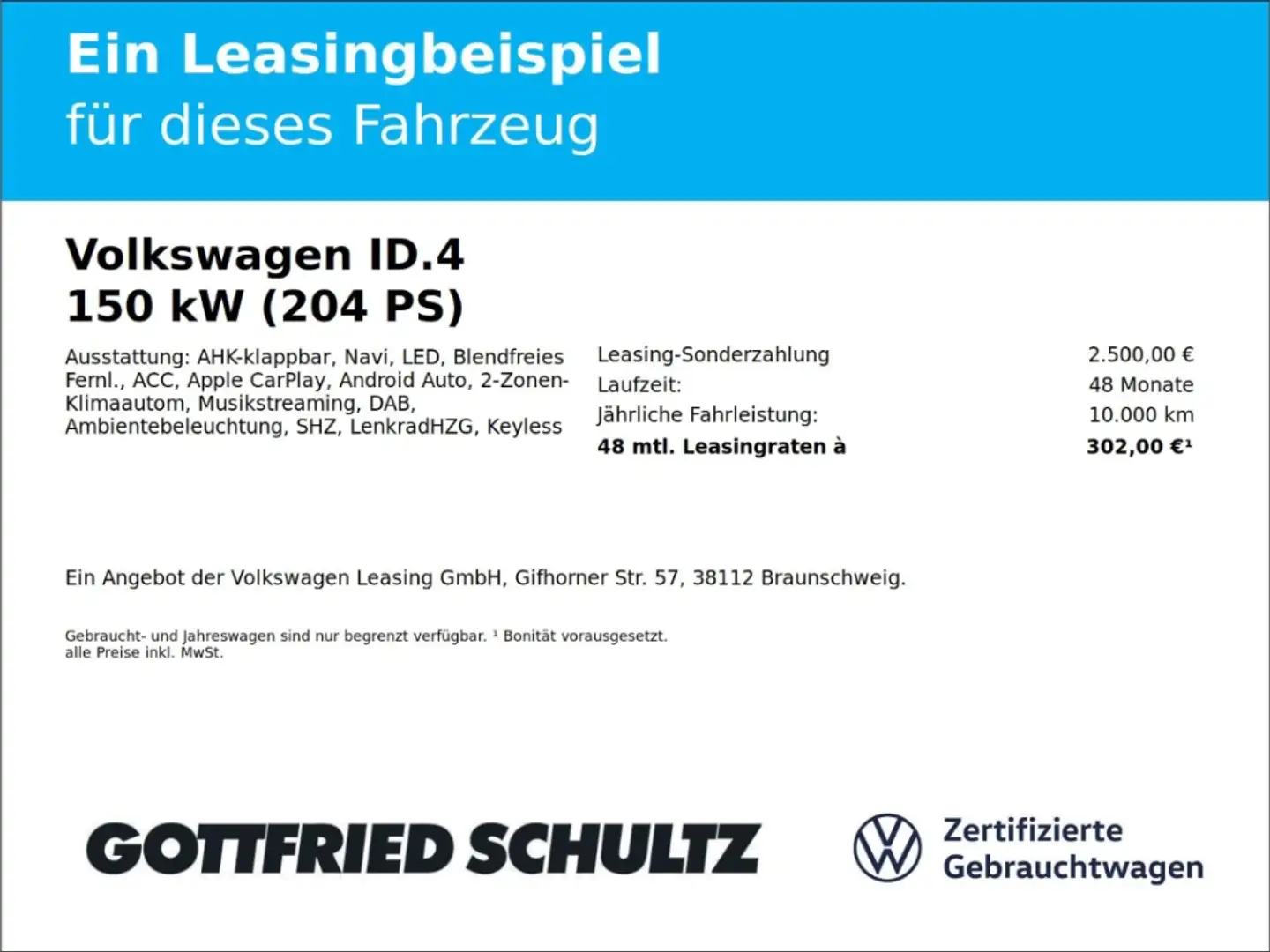 Volkswagen ID.4 PRO PERFORMANCE 77 kWh NAVI AHK CONNECT ACC CCS Grau - 2