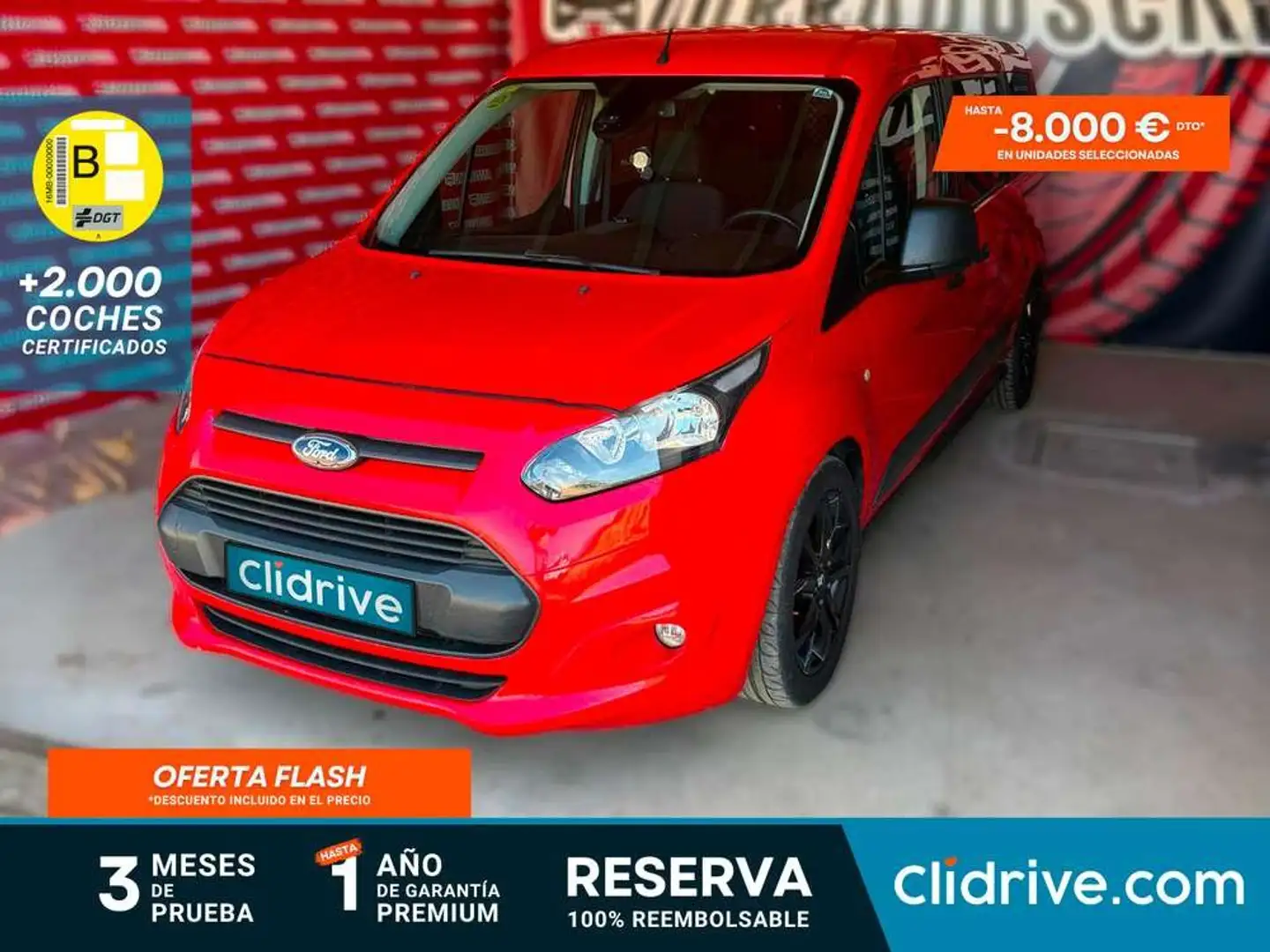Ford Transit Connect Kombi 1.6 TDCi Ambiente 230 L2 M1 Rojo - 1