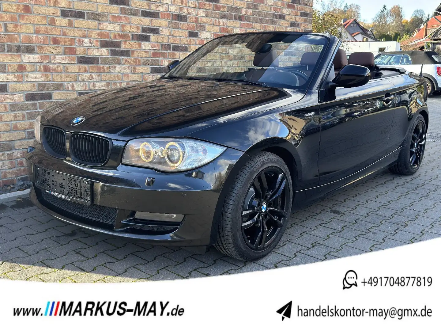 BMW 118 d Cabrio BiXenon Leder Sportsitze NaviProf Schwarz - 1