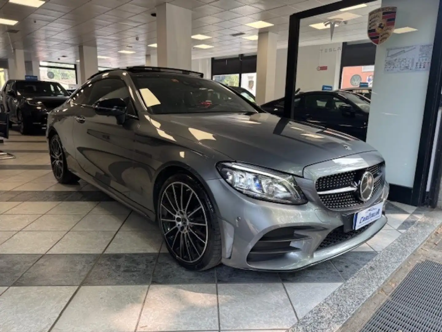 Mercedes-Benz C 220 d Auto 4Matic Coupé Premium AMG TETTO PANORAMICO Grigio - 1