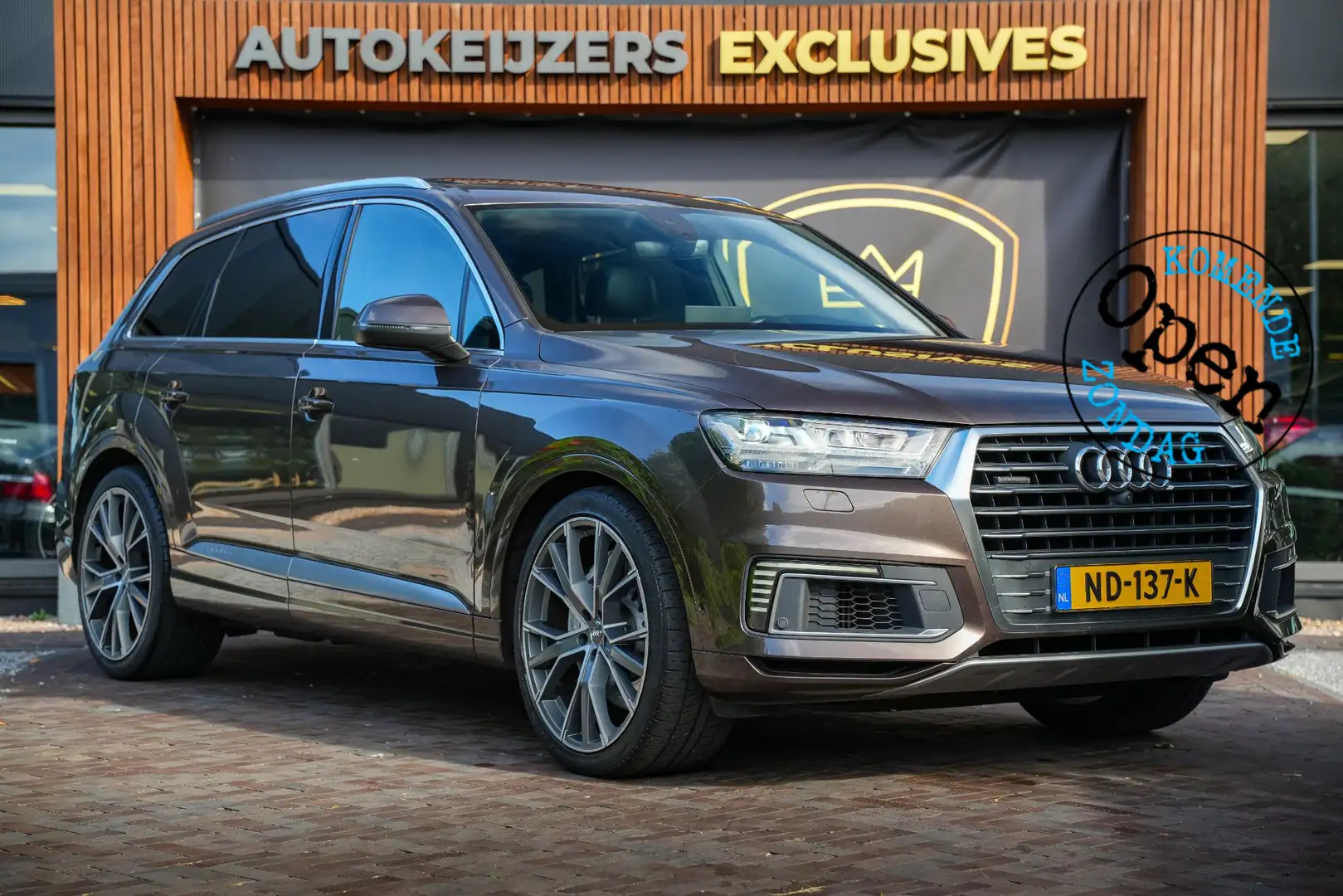 Audi Q7 e-tron 3.0 TDI quattro Sport Leder 22"L.M. Pano Stuurwiel Brun - 1