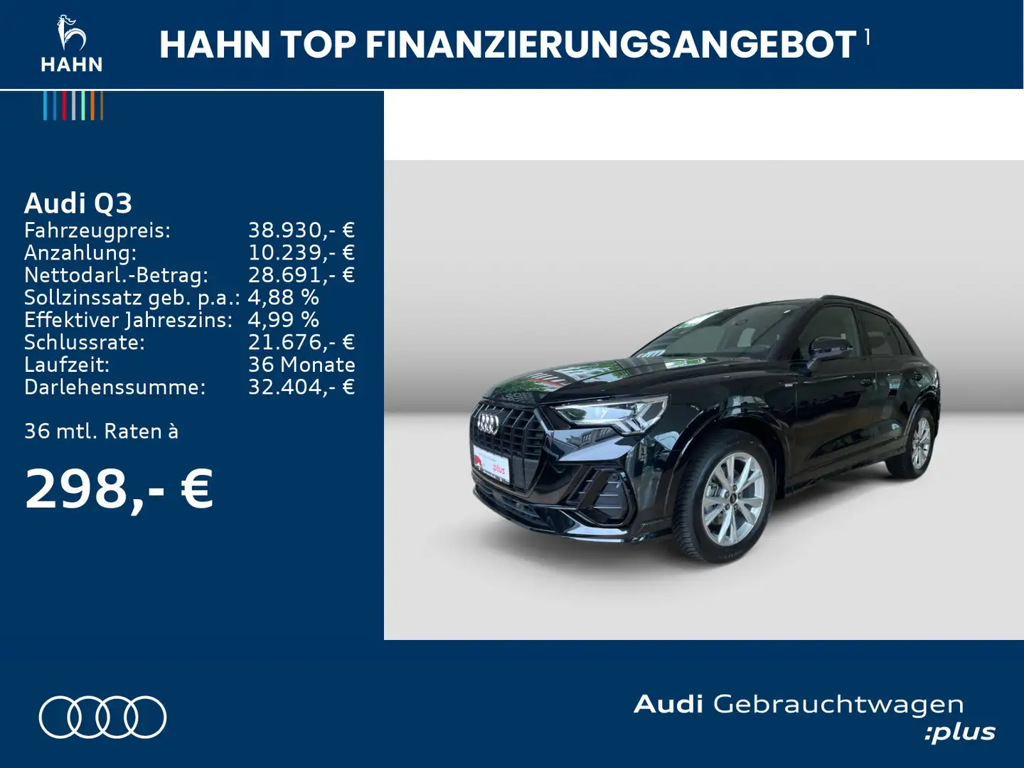 Audi Q3 35TFSI S-trnc S-line Navi AHK LED CAM Virtual Schwarz - 2