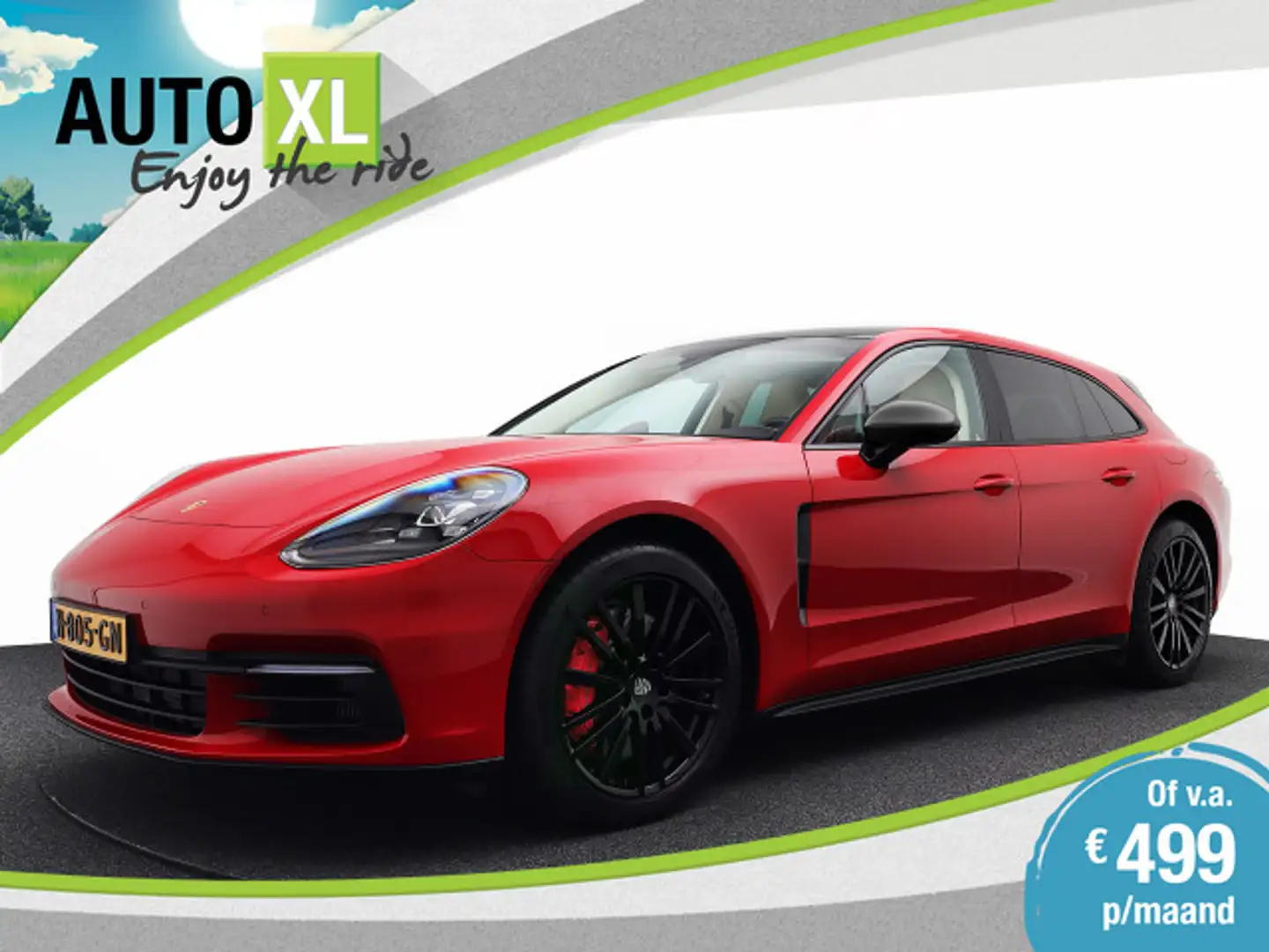 Porsche Panamera Sport Turismo 2.9 462PK E-Hybrid SportChrono Adapt Rood - 1