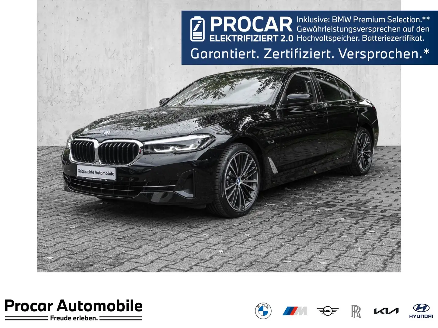 BMW 520 e Aut. AHK RFK NAVI LED Sound Syst. PDC V+H DAB Noir - 1