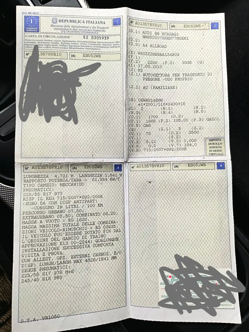 Audi A4 allroad A4 IV 2007 Allroad Quattro 2.0 tdi Advanced 143cv Argento - 2