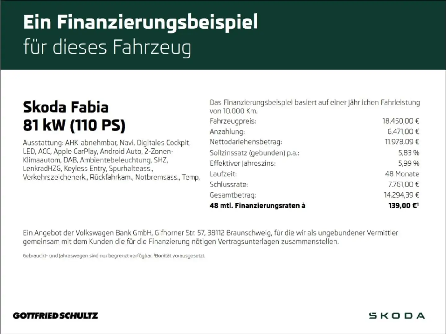 Skoda Fabia Tour 1.0 TSI DSG AHK LED Navi Schwarz - 2