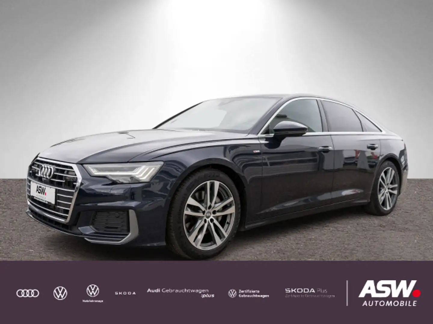 Audi A6 S line 45TDI quattro Nav Matrix AHK Blauw - 1