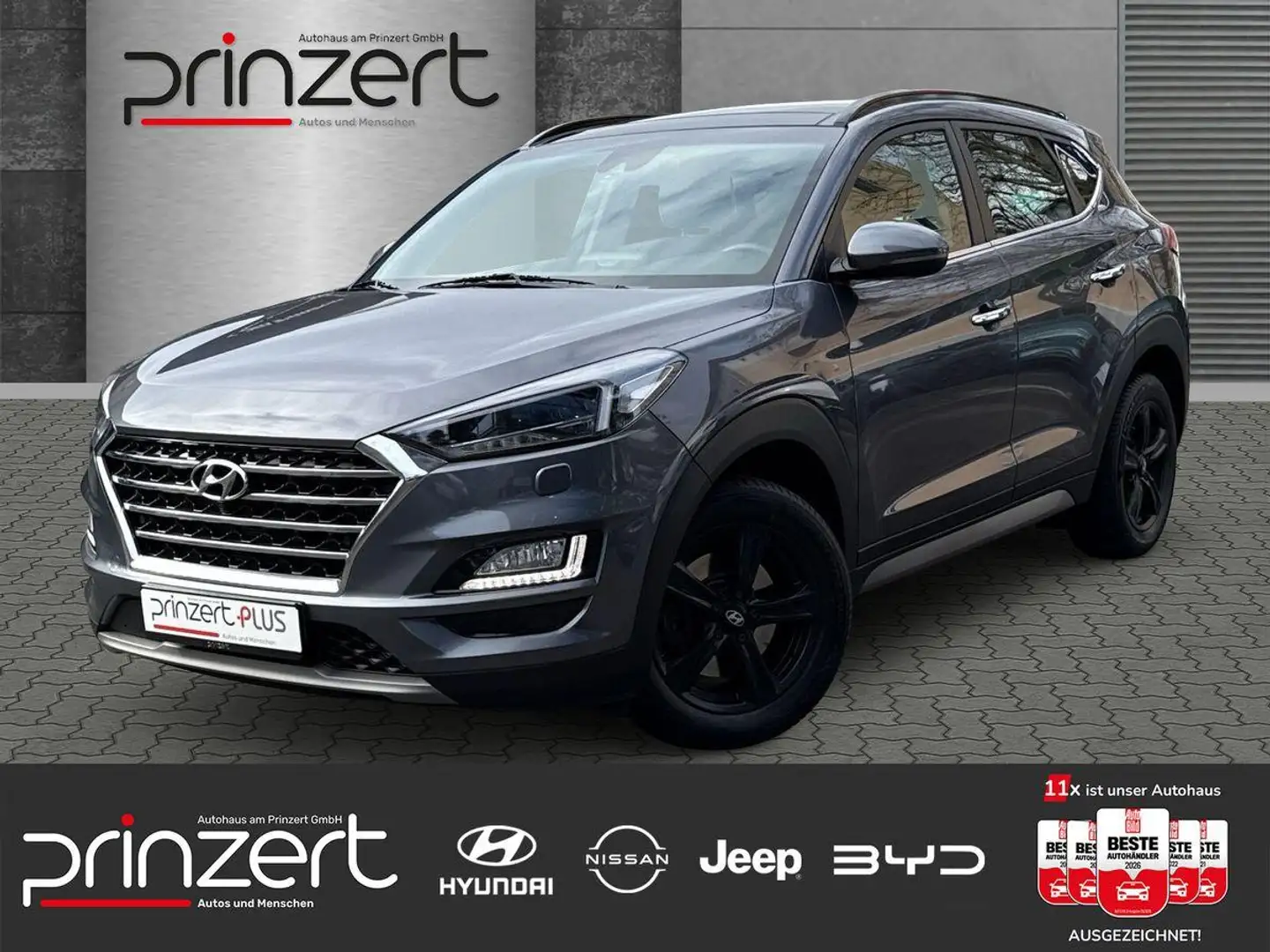 Hyundai TUCSON 1.6 T-GDI "Premium" 4WD*Navi*LED*360" Grau - 1