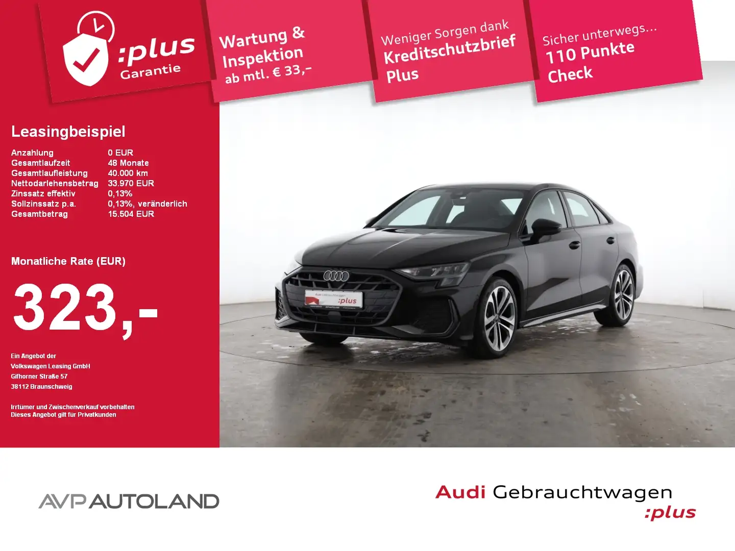 Audi A3 Limousine 35 TFSI S tronic S line Facelift Negro - 1