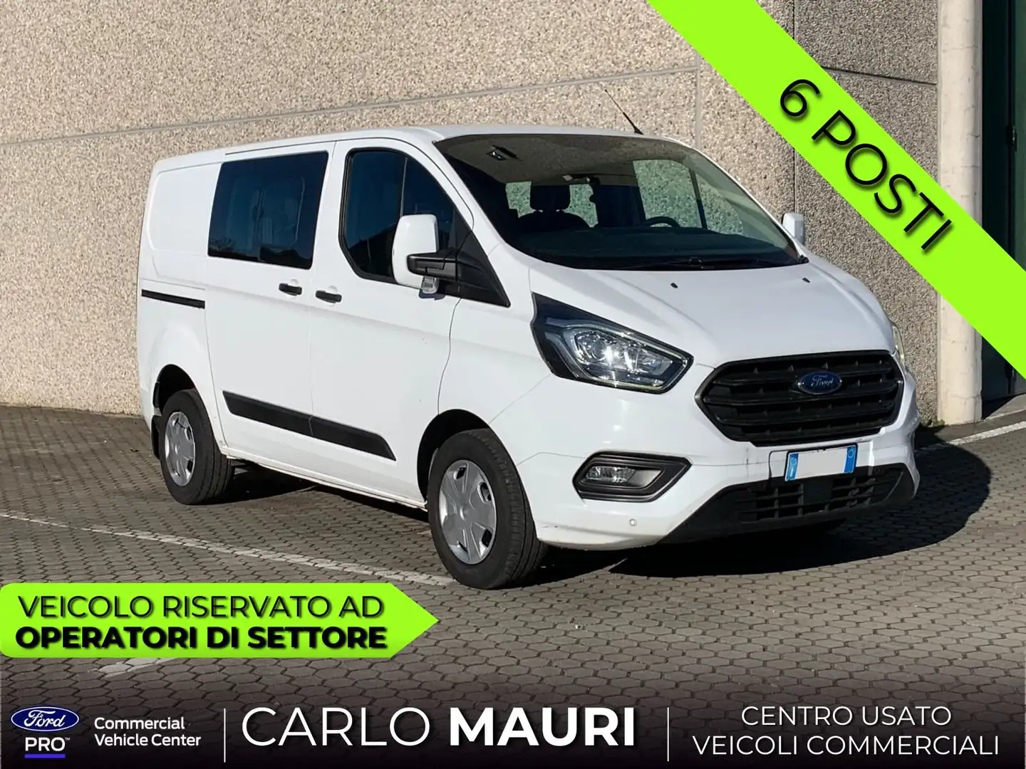 Ford Transit Custom 6 posti  -  Euro 6d Weiß - 1