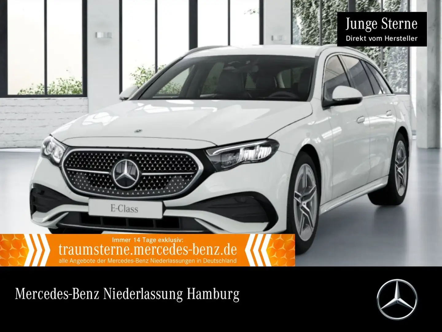 Mercedes-Benz E 300 e T Hybrid AMG Distr. LED Kamera Totwinkel Weiß - 1