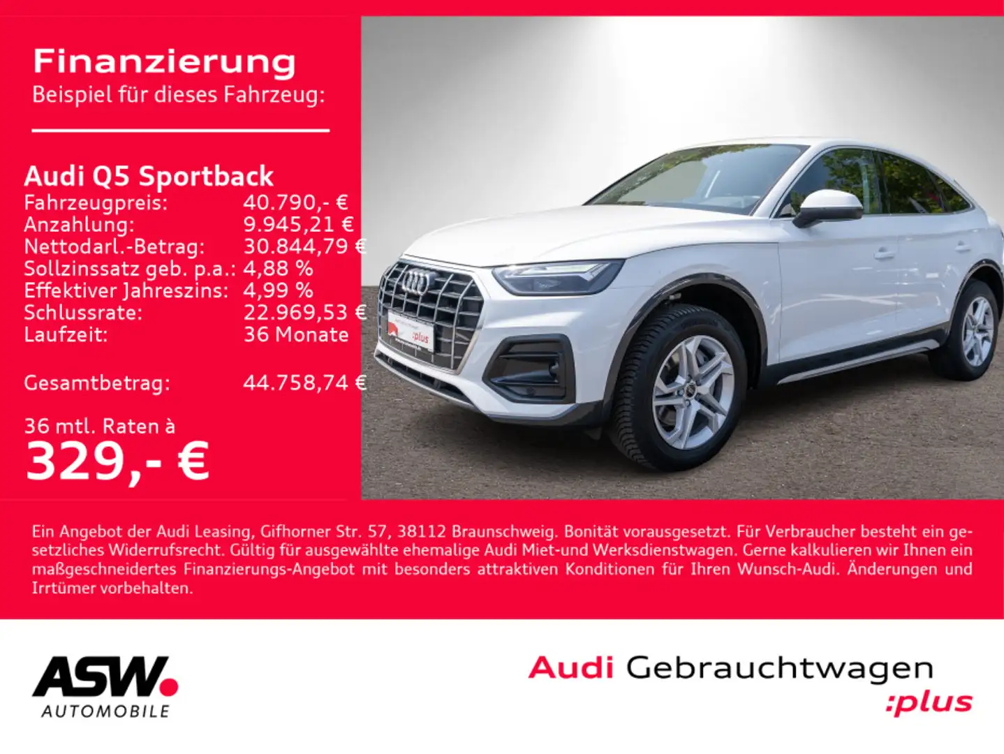 Audi Q5 advanced 40TDI quattr Navi LED Pano Weiß - 1