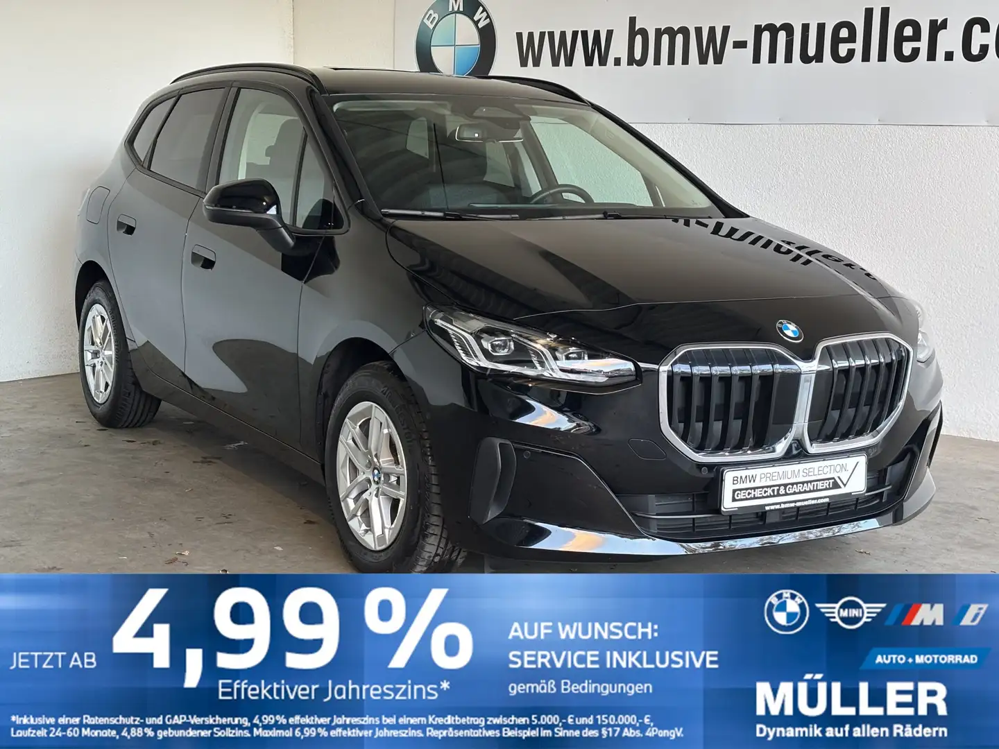 BMW 216 i Active Tourer LED+/ParkAssi/SH/LHZ/PRIVACY Schwarz - 1