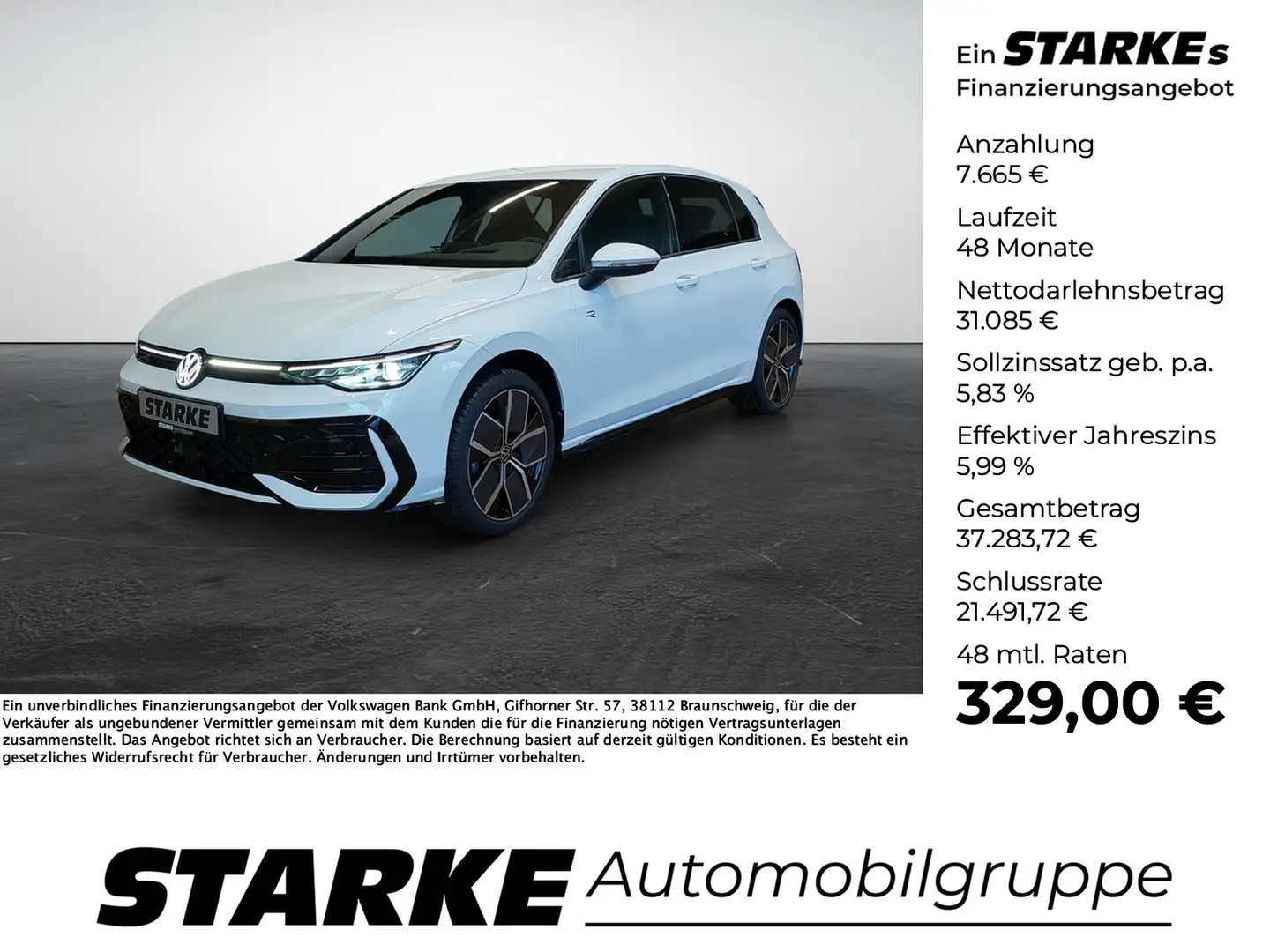 Volkswagen Golf 8 1.5 eTSI DSG R-Line White - 1