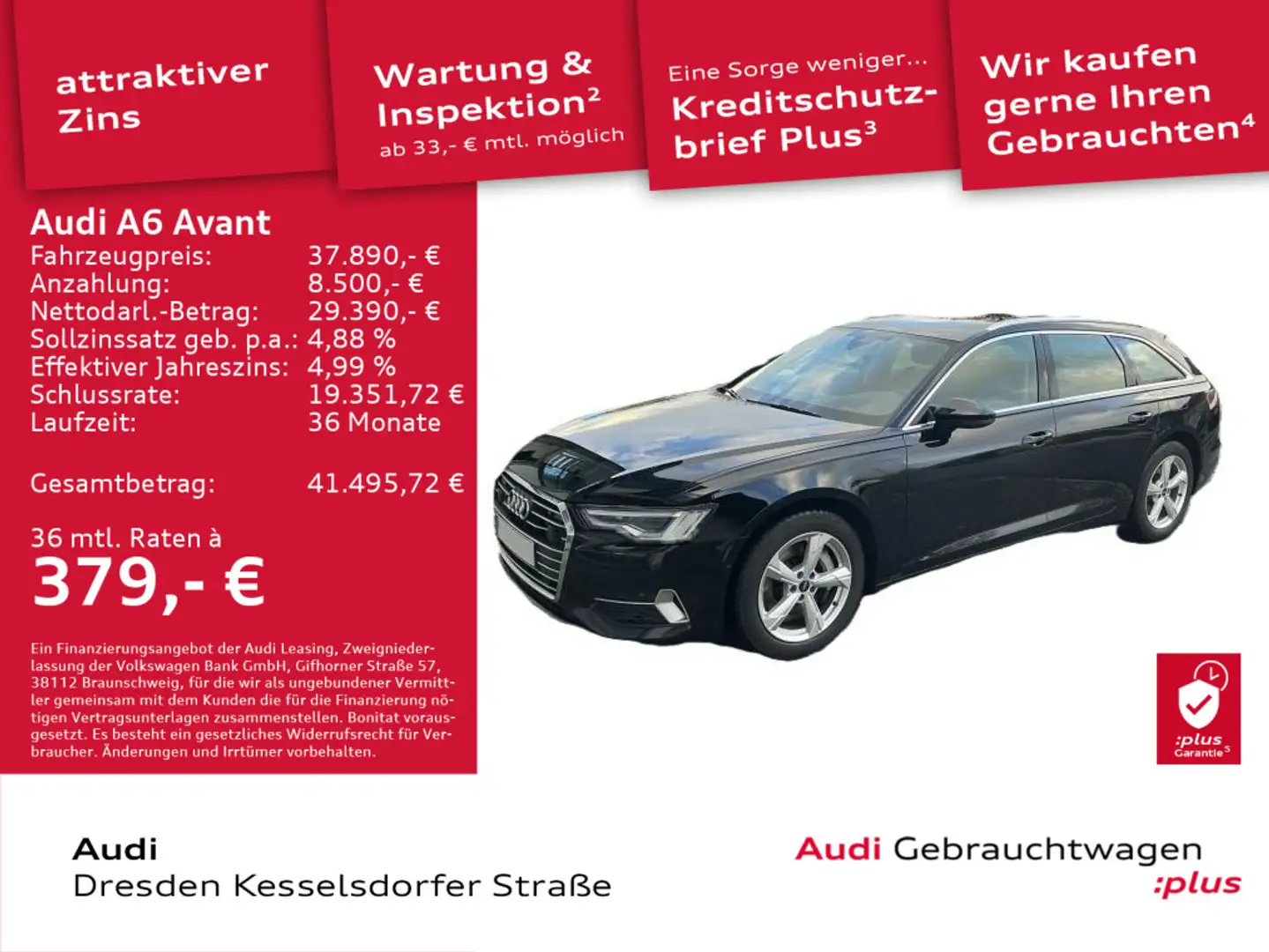 Audi A6 TFSI e Sport Schwarz - 1