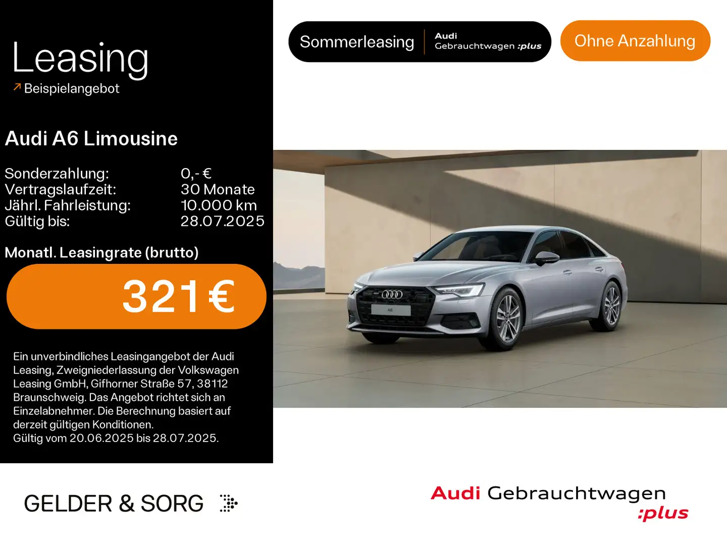 Audi A6 45 TFSI qu. Matrix*360*Sound*HuD Silber - 1