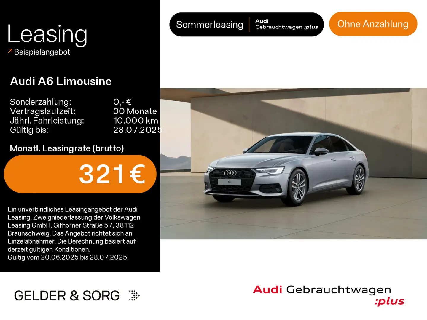 Audi A6 45 TFSI qu. Winterr.*360*Matrix*HuD Silber - 1