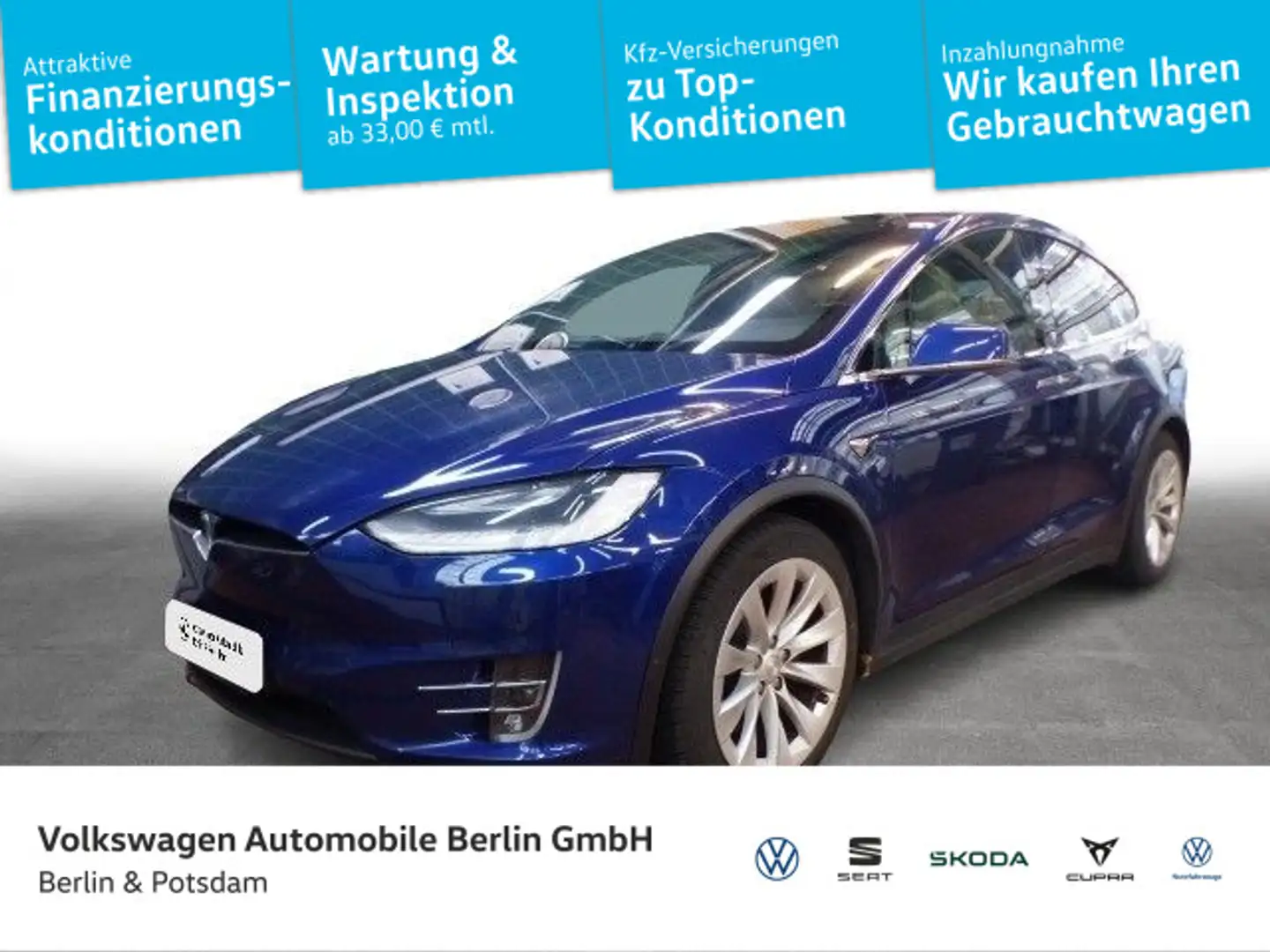 Tesla Model X Long Range Dual Navi LED Kamera Blau - 1