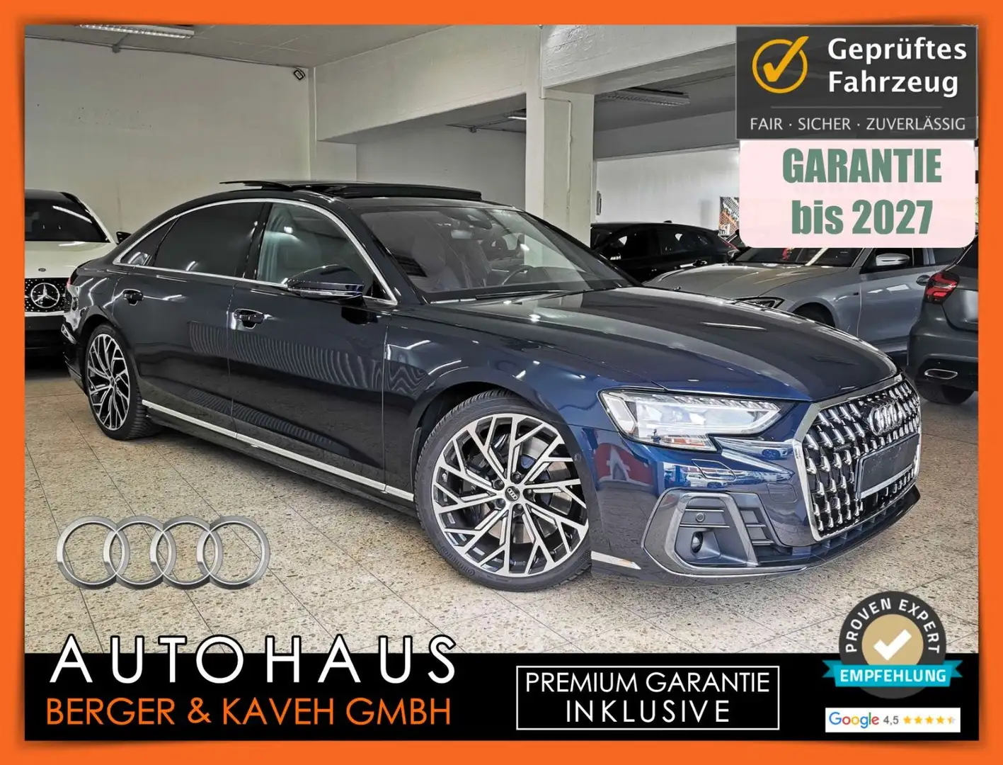 Audi A8 60 TFSIe LANG S-LINE GARANTIE PLUS bis 2027 Bleu - 1