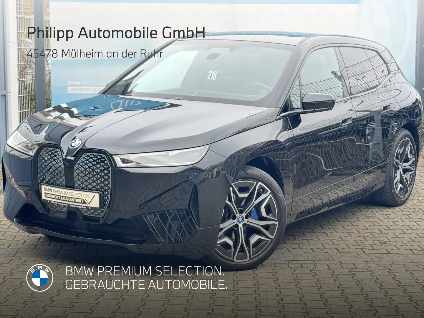 BMW iX xDrive40 Sportpaket h&k PANO AHK Laser DA-Pro Schwarz - 1