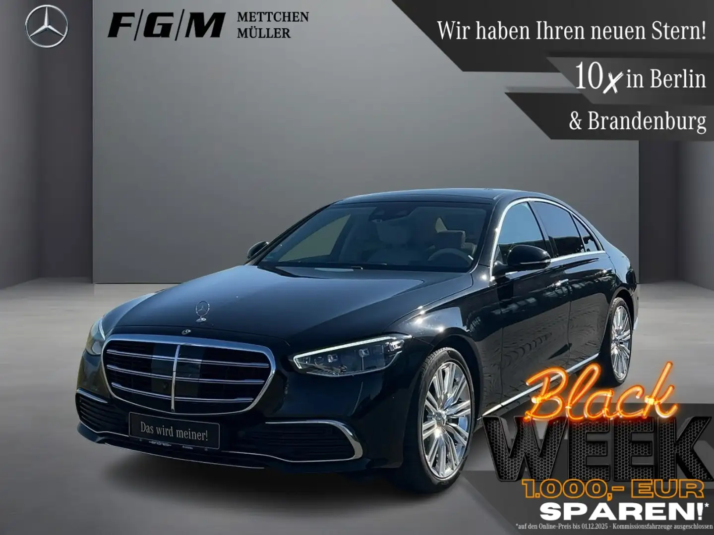 Mercedes-Benz S 350 d 4M Burm|DigiLight|HUD|KeyGo|S-Dach|TWA Schwarz - 1