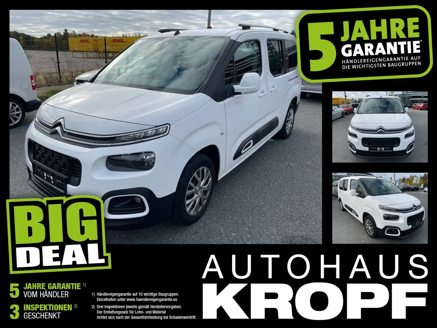 Citroen Berlingo 1.5 BlueHDi 130 FAP Feel XL AHK+Navi Blanc - 1