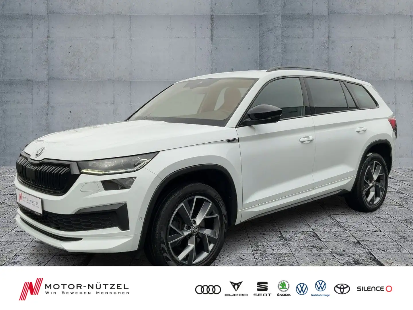 Skoda Kodiaq 2.0 TDI 4x4 DSG SPORTLINE MATRIX+PANO+AHK Weiß - 1