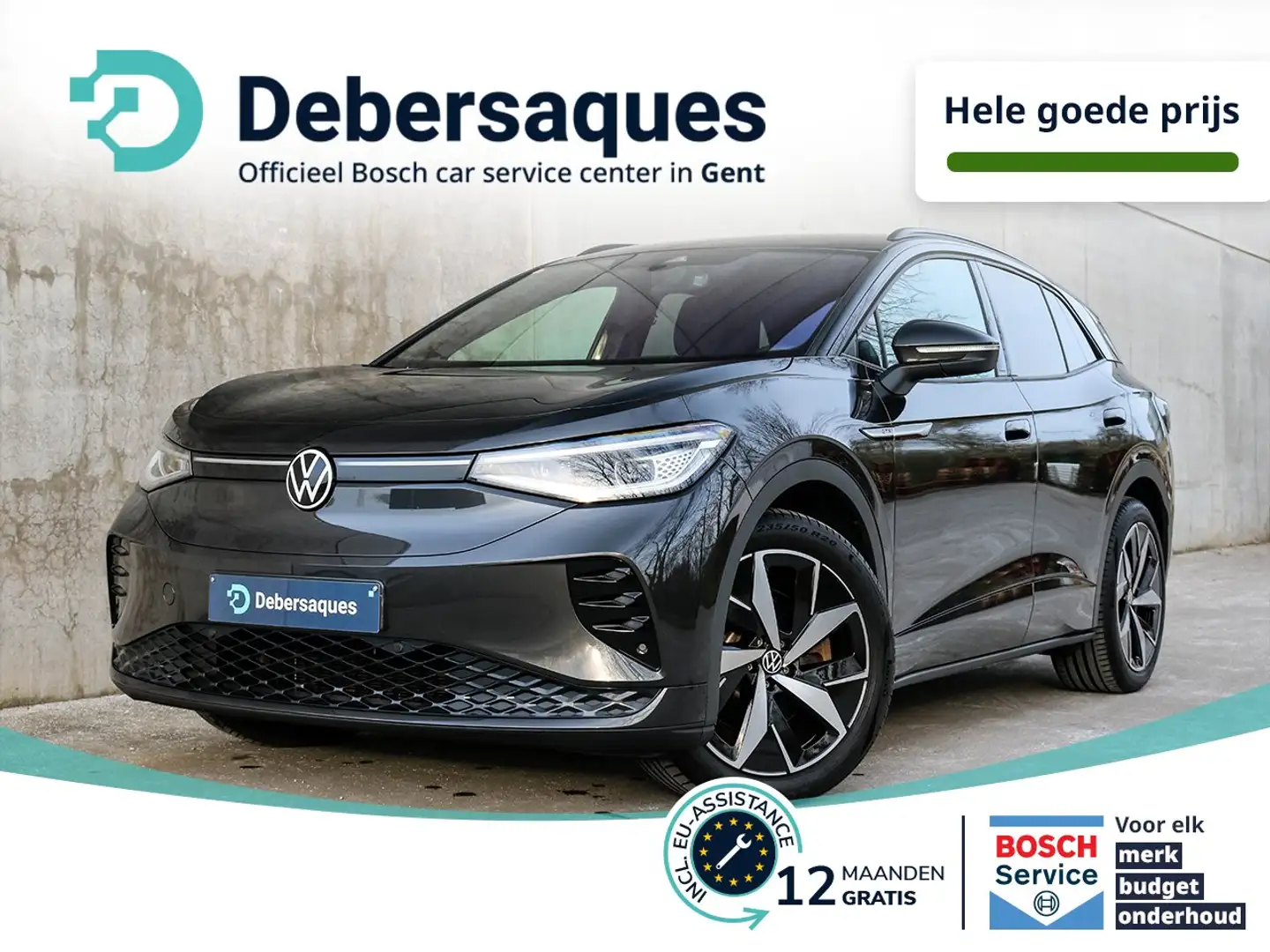Volkswagen ID.4 77 kWh 4Motion GTX 299pk! WARMTEPOMP TREKHAAK Grijs - 1