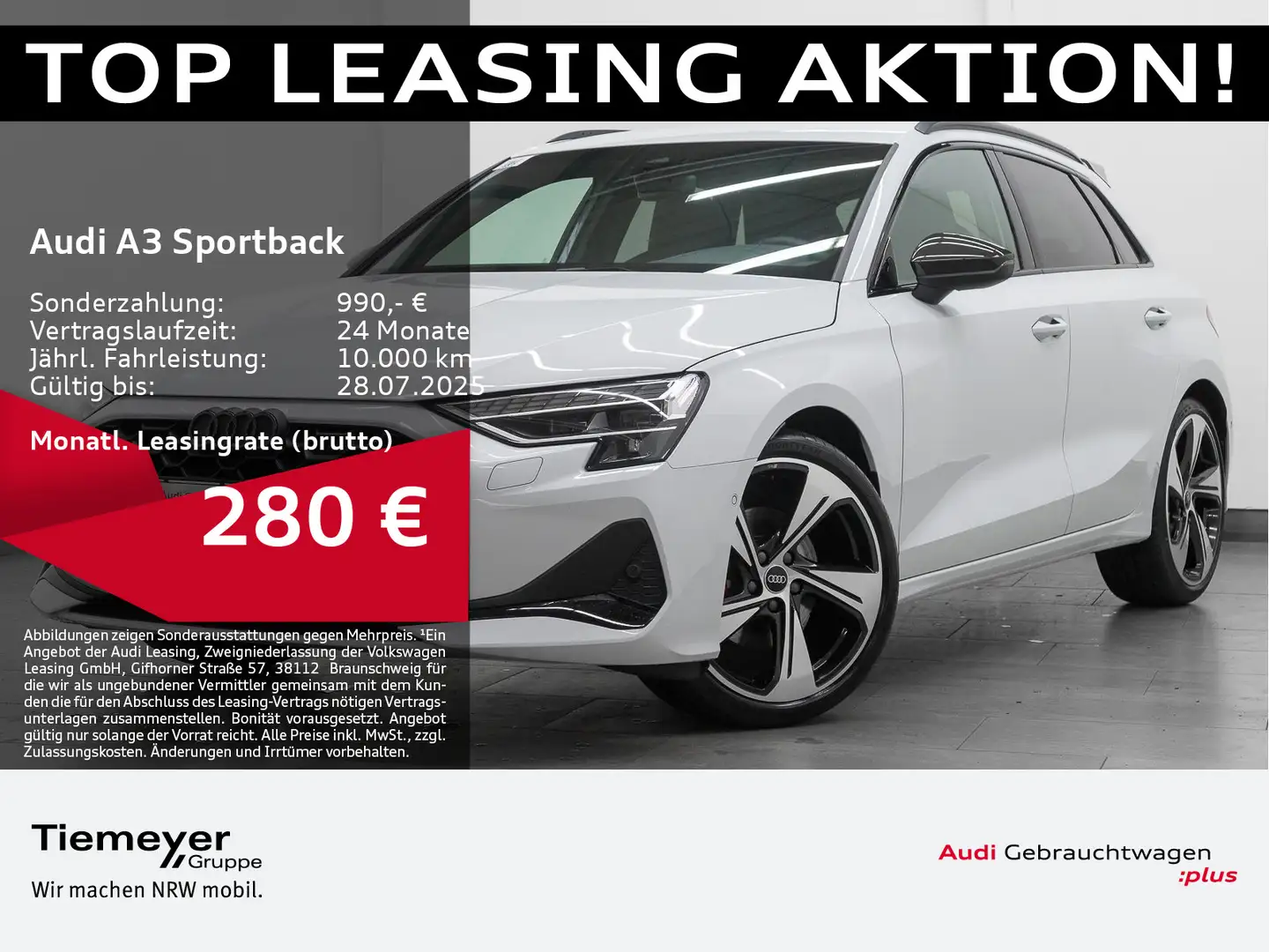 Audi A3 35 TDI S LINE LM19 SONOS CARBON ALC Weiß - 1
