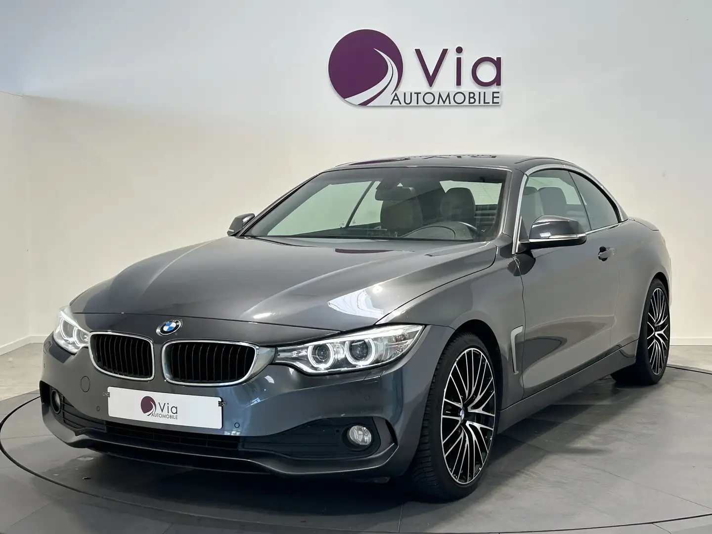 BMW 420 Cab 420d 163 ch Lounge, sieges avant chauffants, e Gris - 1