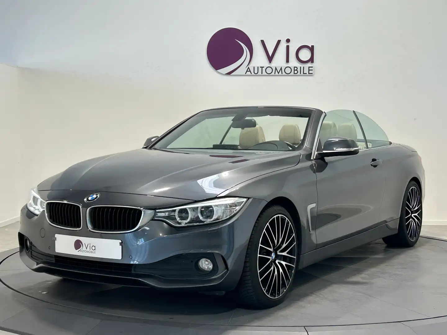 BMW 420 Cab 420d 163 ch Lounge, sieges avant chauffants, e Gris - 2