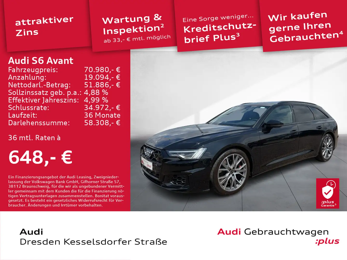 Audi S6 TDI tiptronic Navi AHZV LED Schwarz - 1
