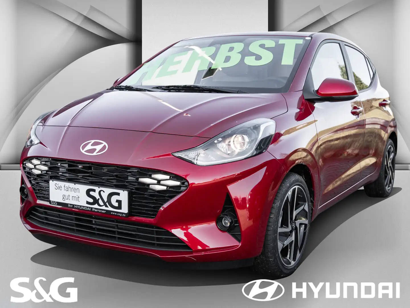 Hyundai i10 KLIMA*AUTOM*DAB*KAMERA*PDC*SHZ*LenkHzg*NAVI Rojo - 1