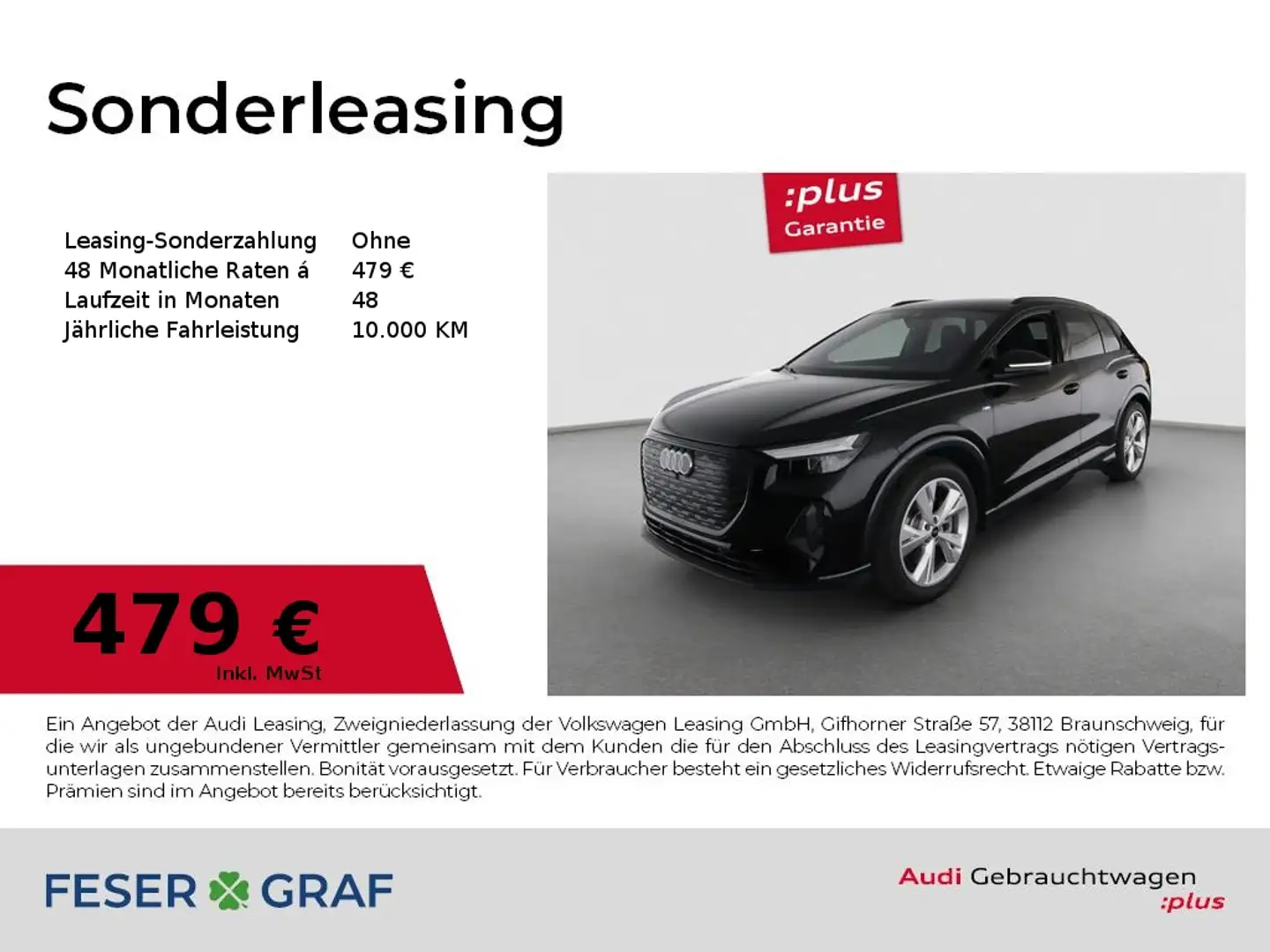 Audi Q4 e-tron 55 S line /LED/ACC/Navi+/AHK/Kamera Schwarz - 1