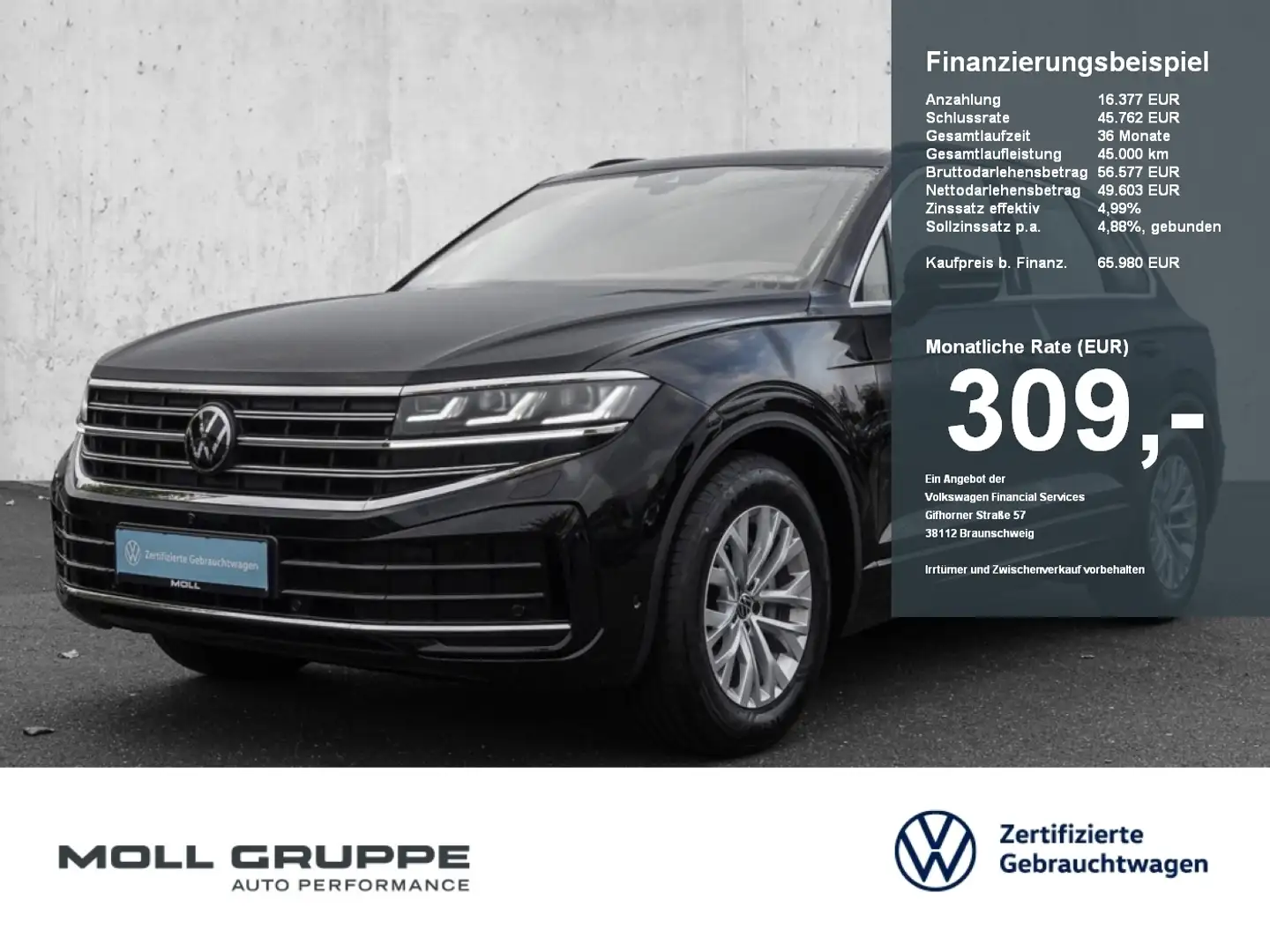 Volkswagen Touareg 3.0 TDI 4Motion DSG Elegance Schwarz - 1