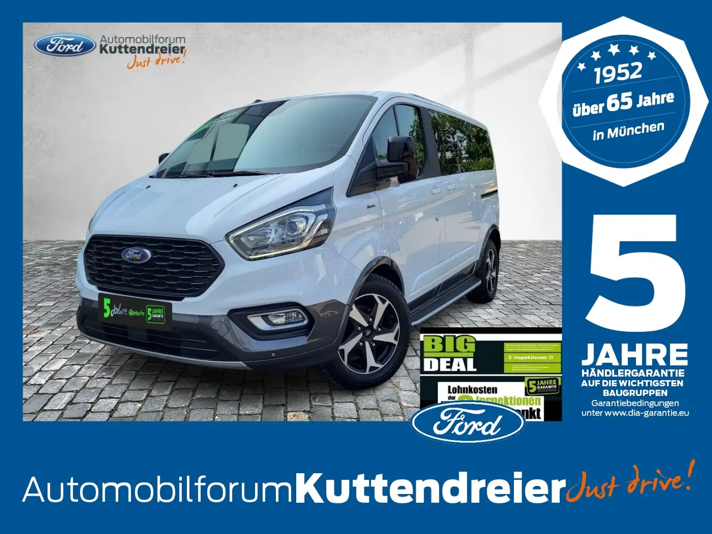 Ford Tourneo Custom Kombi L1 Active Navi App Kamera Weiß - 1