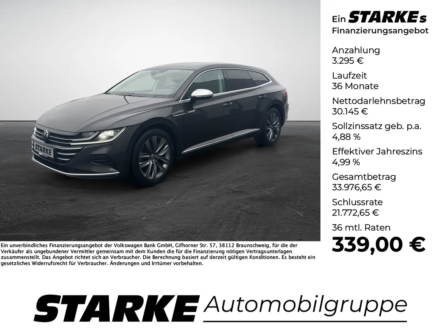 Volkswagen Arteon Shooting Brake 2.0 TDI DSG Elegance Grijs - 1